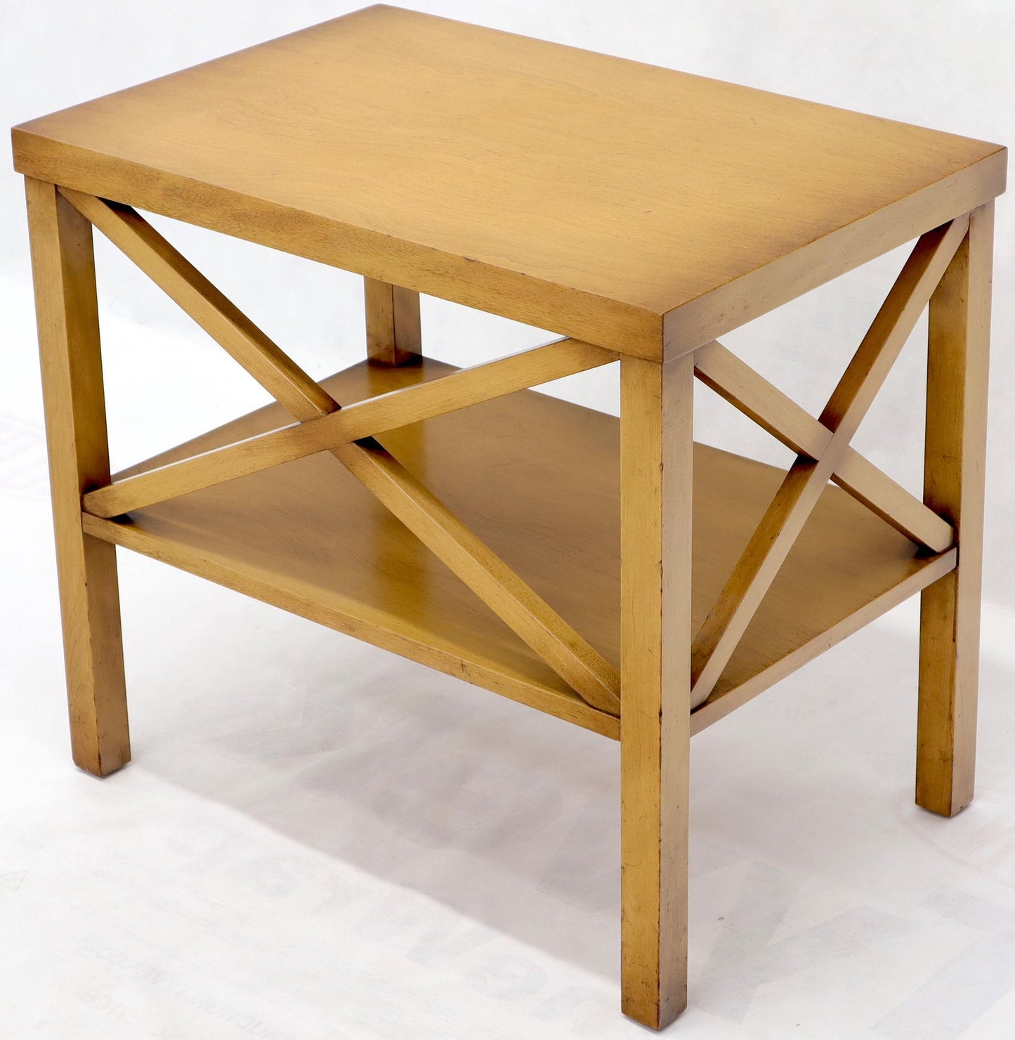 EstablishedLines Decorative Modern Design Faux Finish One Shelf Side End Table