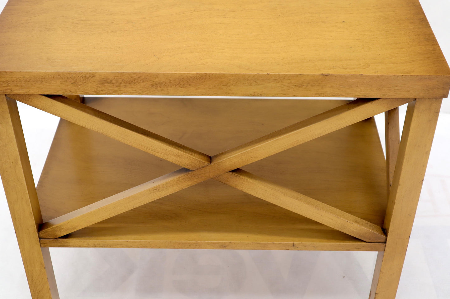 EstablishedLines Decorative Modern Design Faux Finish One Shelf Side End Table