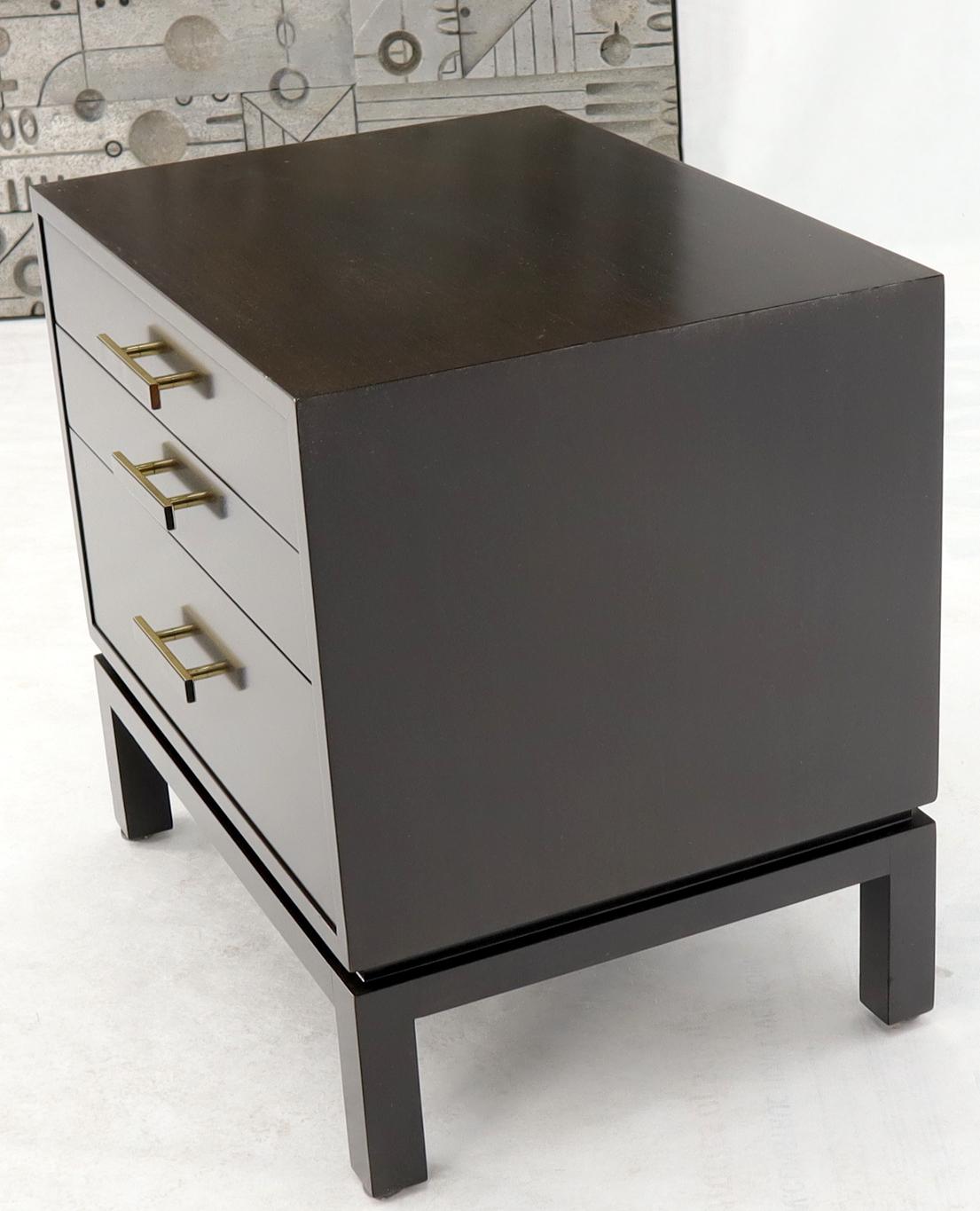 EstablishedLines Harvey Probber 3-Drawer Nightstand Ebonized Espresso Mahogany