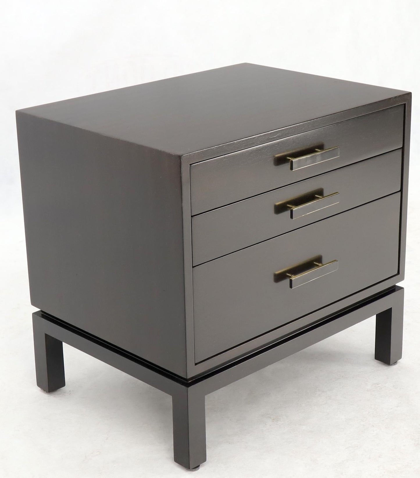 EstablishedLines Harvey Probber 3-Drawer Nightstand Ebonized Espresso Mahogany