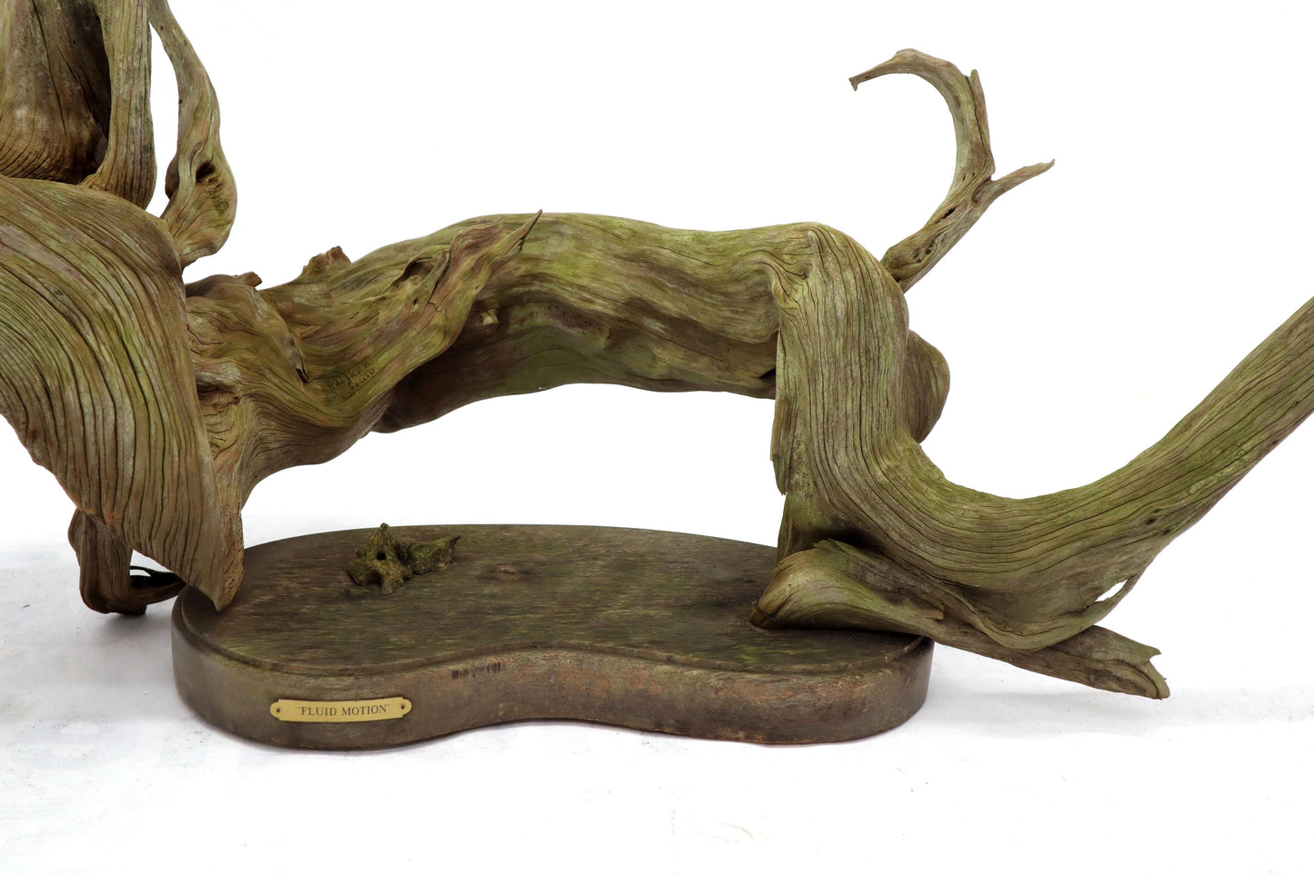 Large Natural Wood Fish Shape Driftwood Sculpture Artist Signed