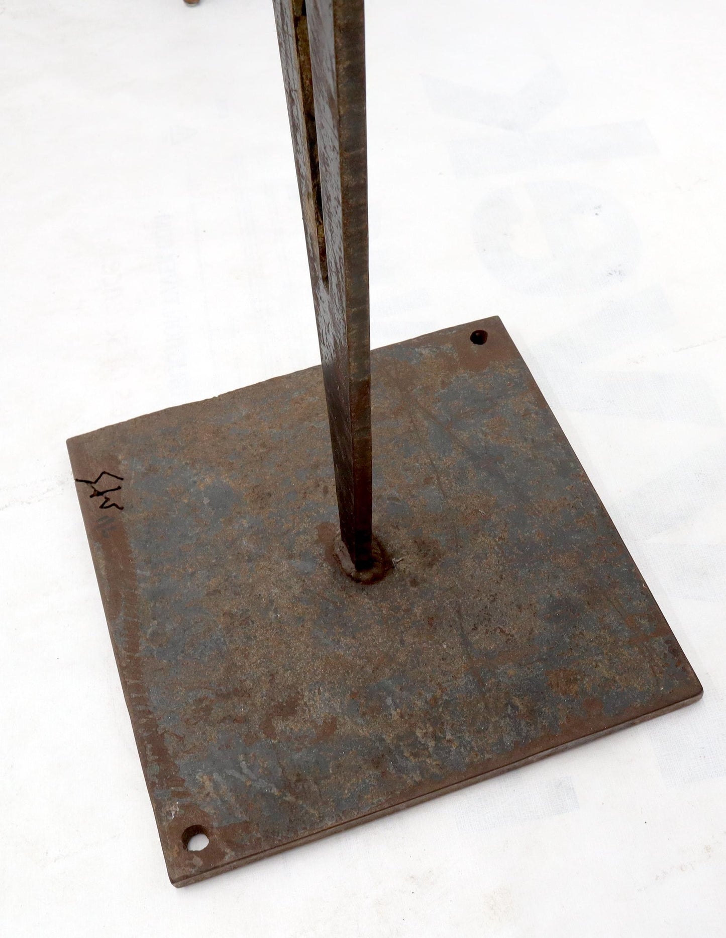 EstablishedLines Cut Metal Brutalist Modern Abstract Cat Standing Sculpture