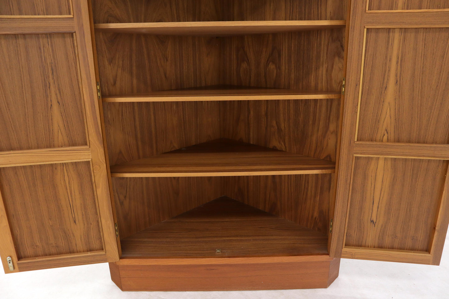 EstablishedLines Danish Teak Corner Storage Liquor Cabinet Bar