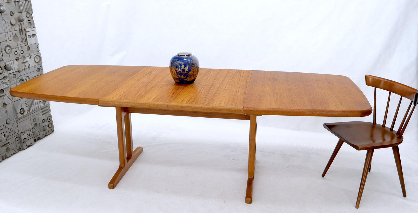 EstablishedLines Danish Teak 2 Self Containing Extension Boards Dining Table