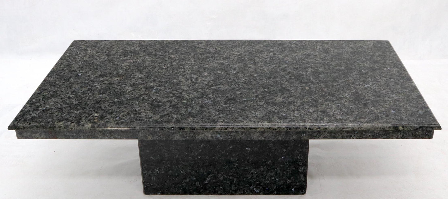 EstablishedLines Medium to Large Black Granite Rectangular Mid-Century Modern Coffee Table