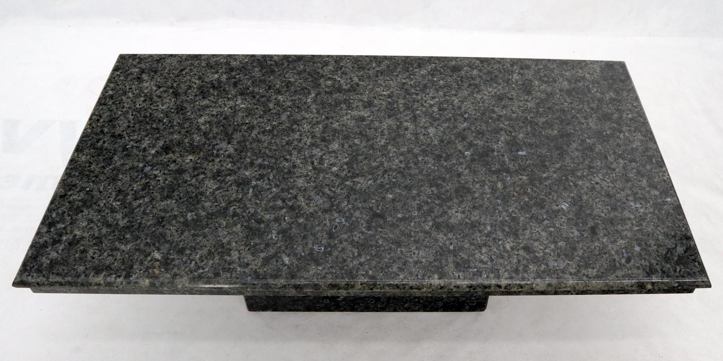 EstablishedLines Medium to Large Black Granite Rectangular Mid-Century Modern Coffee Table