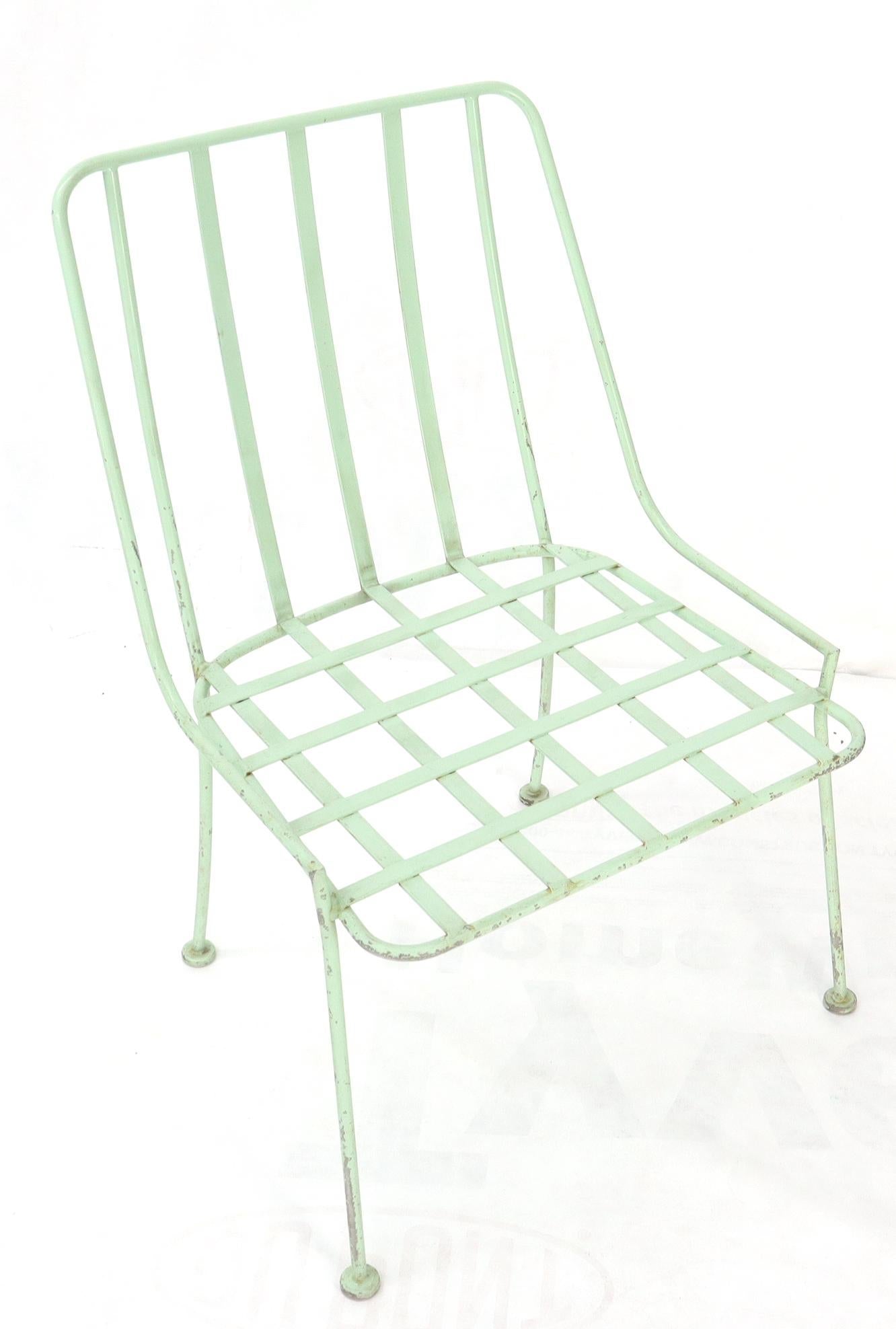 EstablishedLines Mid-Century Modern 5 Pieces Glass Top Outdoor Dining Set Art, Russel Woodard