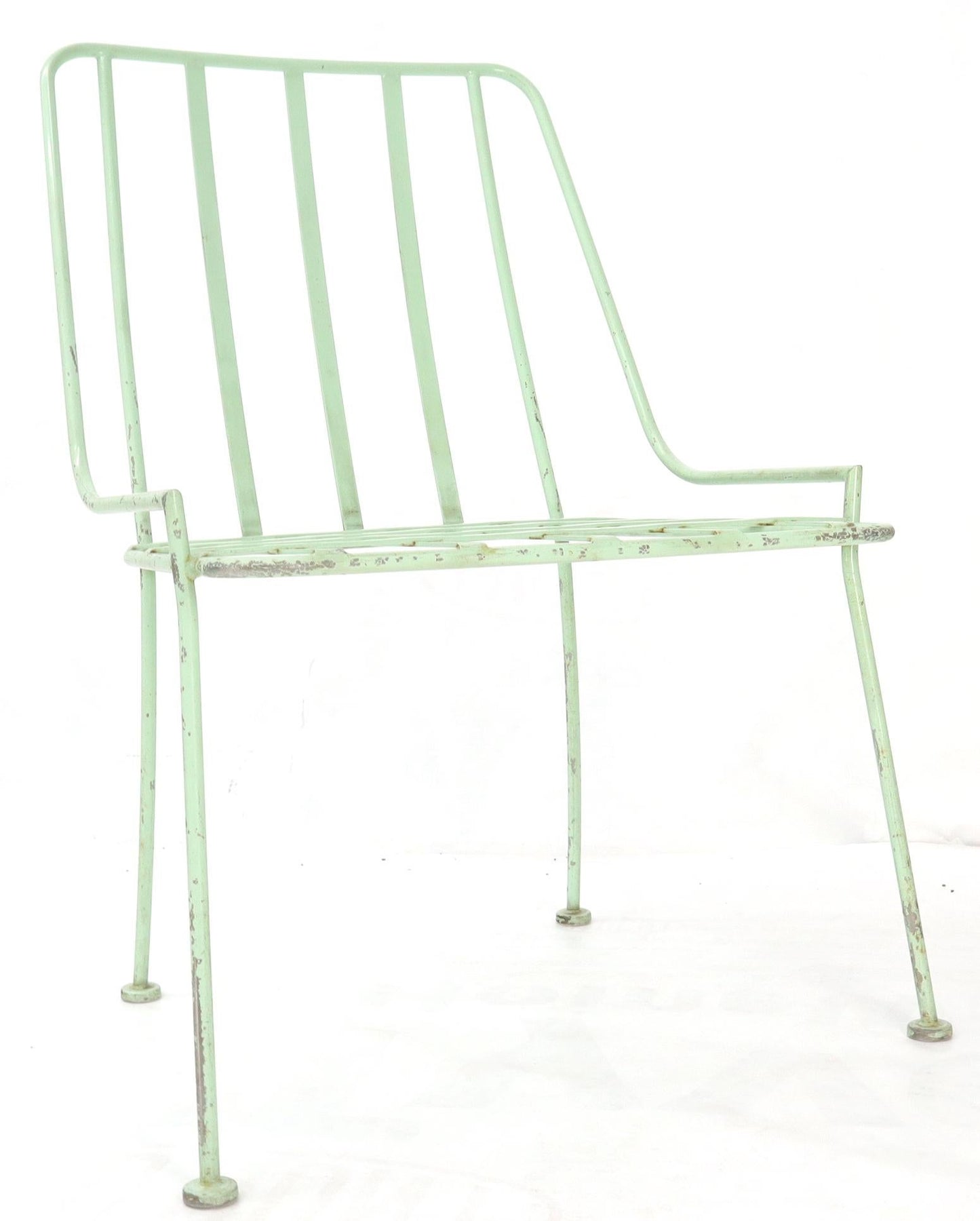 EstablishedLines Mid-Century Modern 5 Pieces Glass Top Outdoor Dining Set Art, Russel Woodard
