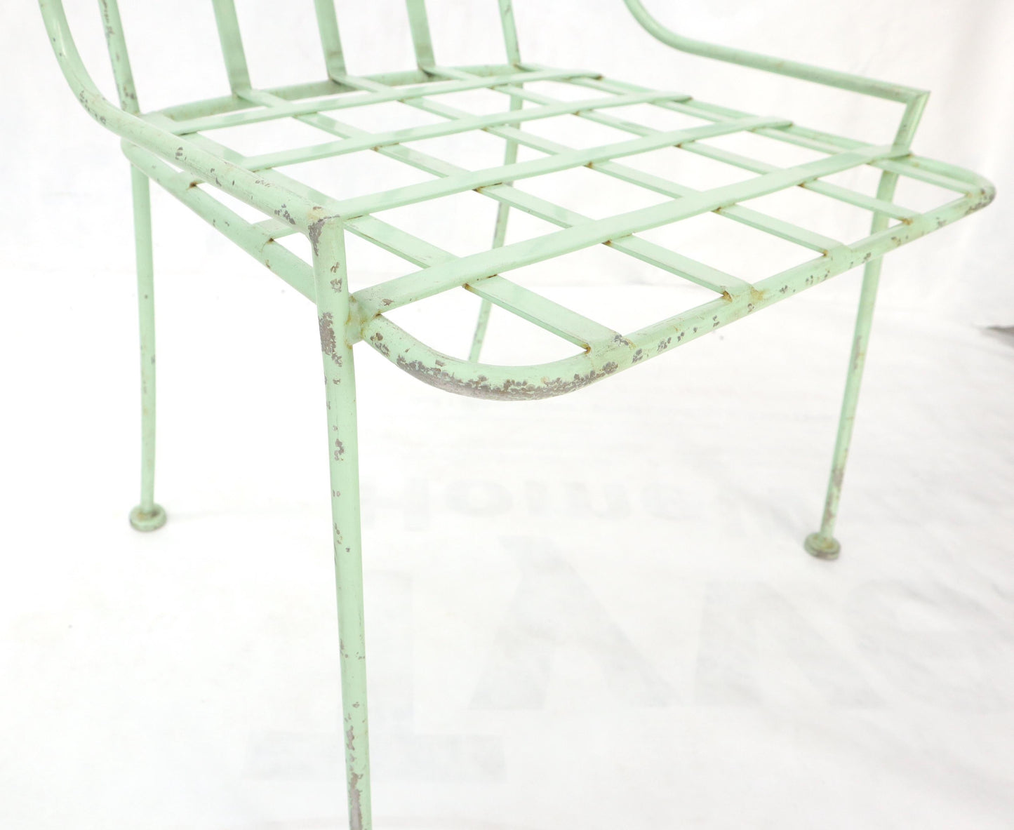 EstablishedLines Mid-Century Modern 5 Pieces Glass Top Outdoor Dining Set Art, Russel Woodard