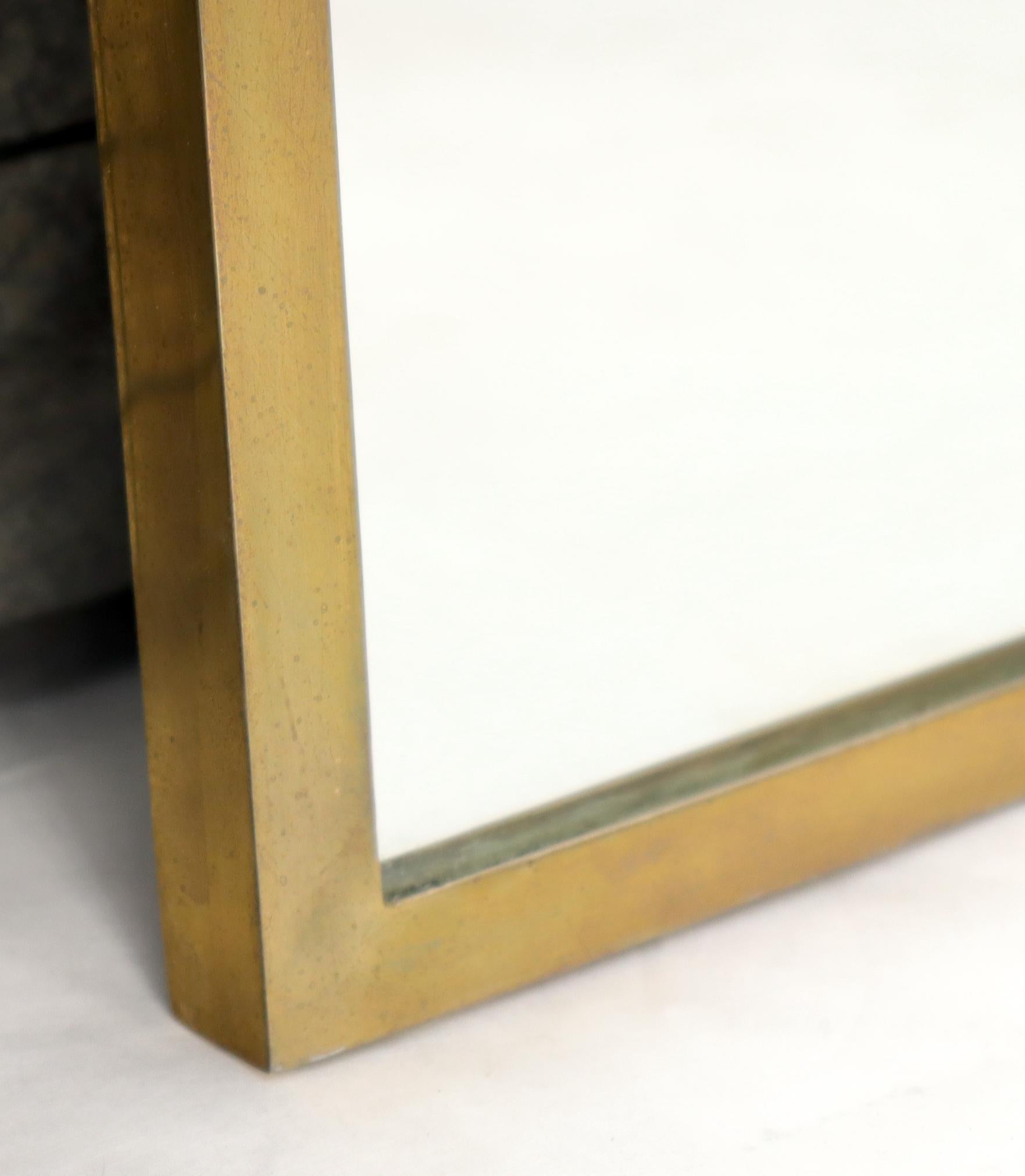 EstablishedLines Solid Brass Profile Dome Shield Shape Curved Wall Mirror