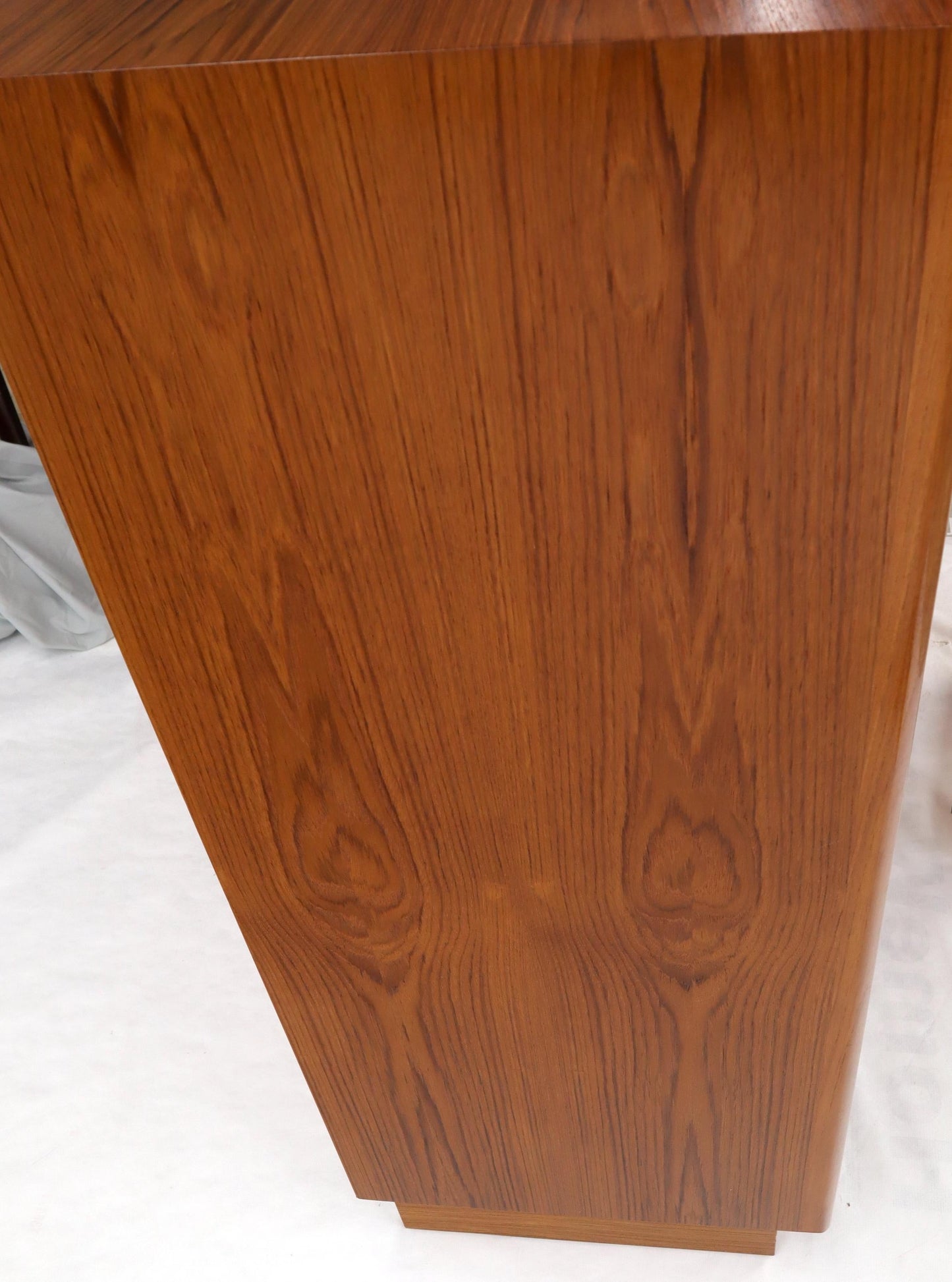 EstablishedLines Tambour Door Side by Side 13 Drawers Large Teak Gentleman Chest Dresser Cabinet