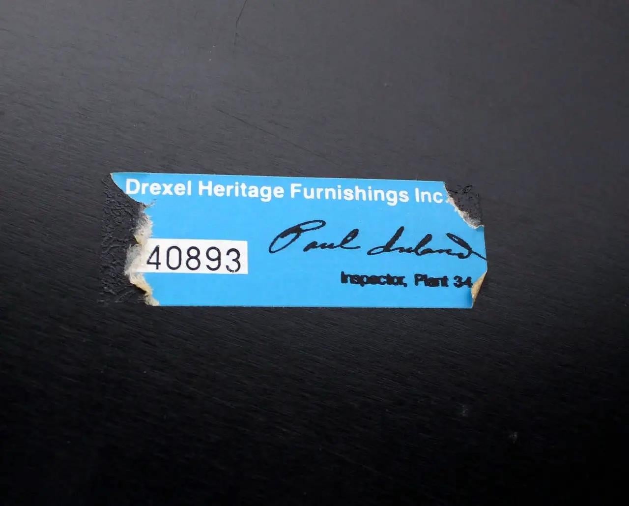 EstablishedLines Black Lacquer U-Shape Arched Base Console Table by Drexel MINT!