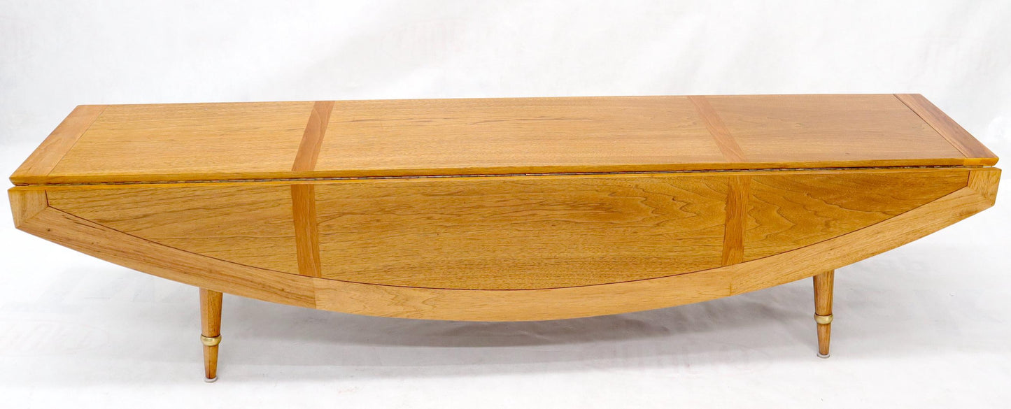 EstablishedLines Boat Shape Large Drop Leaf Expandable Coffee Table