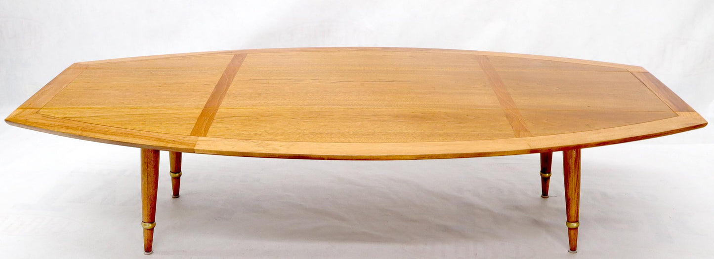 EstablishedLines Boat Shape Large Drop Leaf Expandable Coffee Table