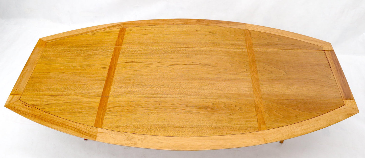 EstablishedLines Boat Shape Large Drop Leaf Expandable Coffee Table