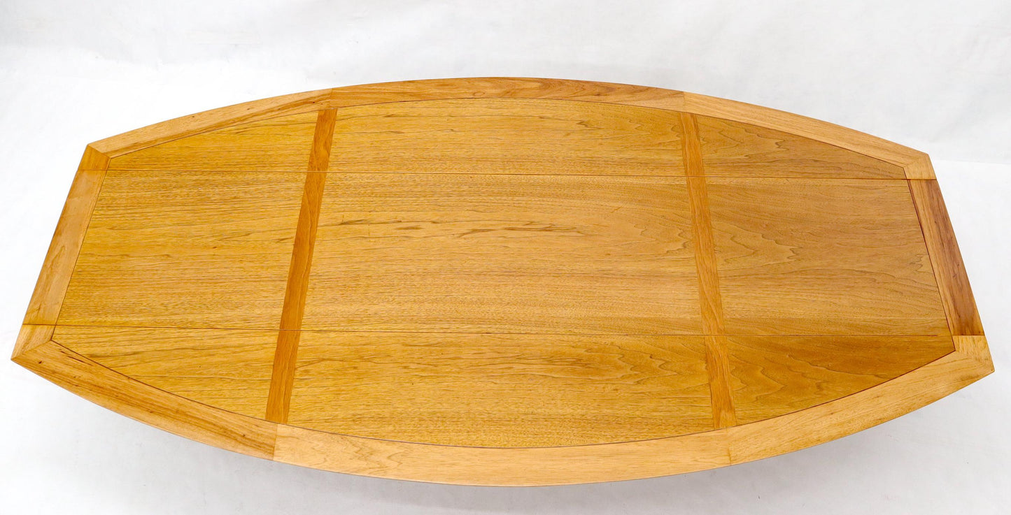 EstablishedLines Boat Shape Large Drop Leaf Expandable Coffee Table