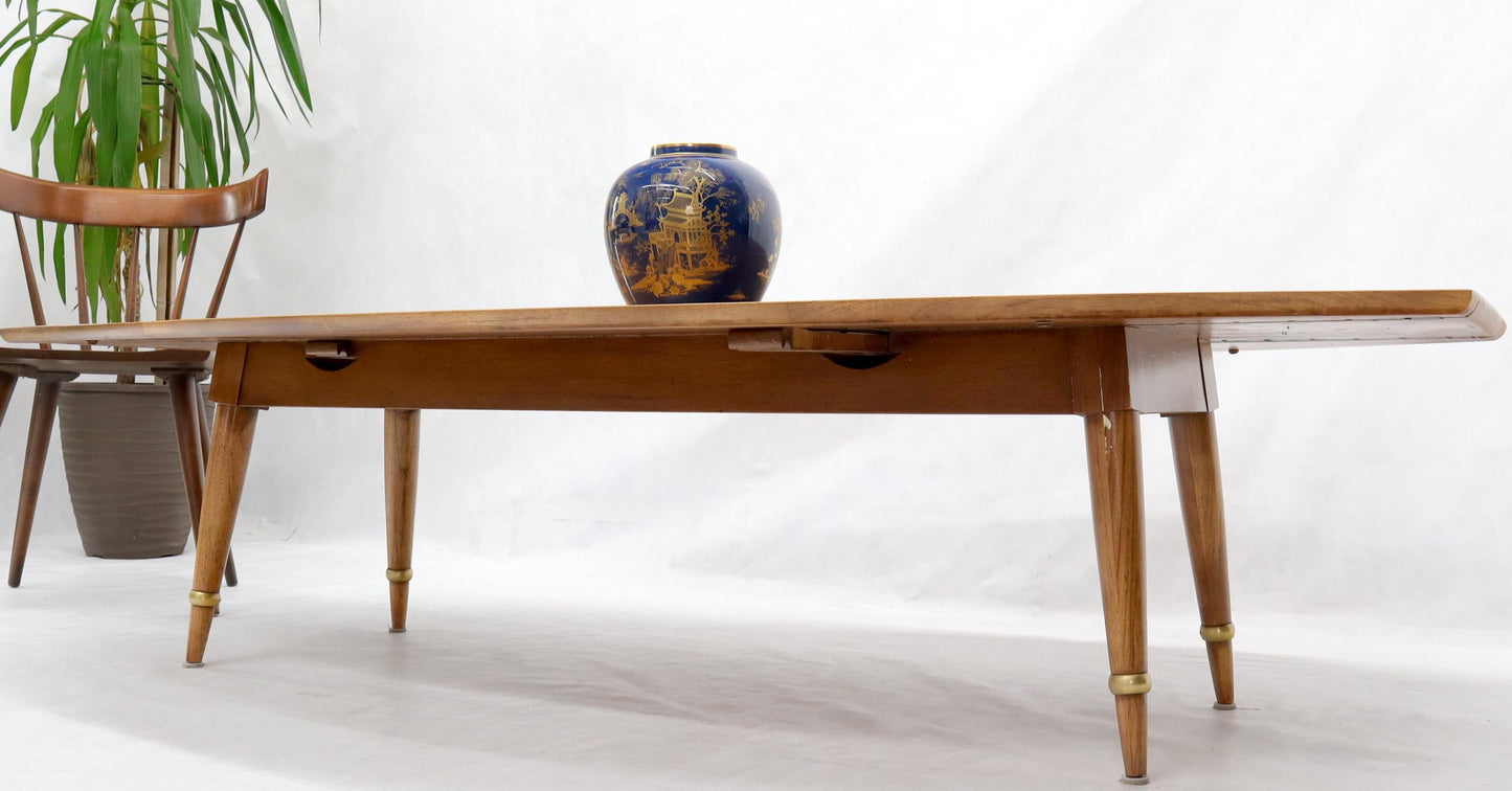 EstablishedLines Boat Shape Large Drop Leaf Expandable Coffee Table