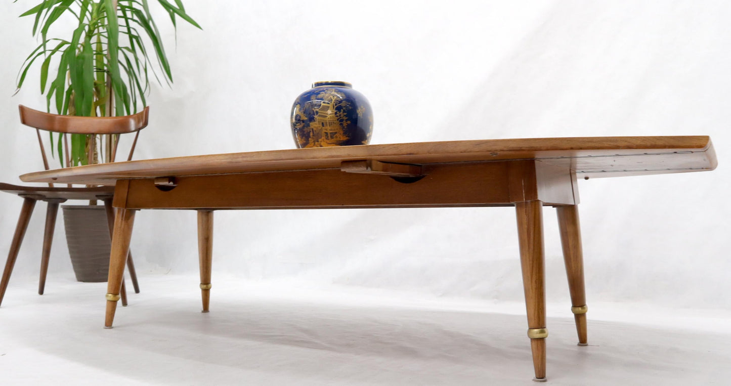 EstablishedLines Boat Shape Large Drop Leaf Expandable Coffee Table