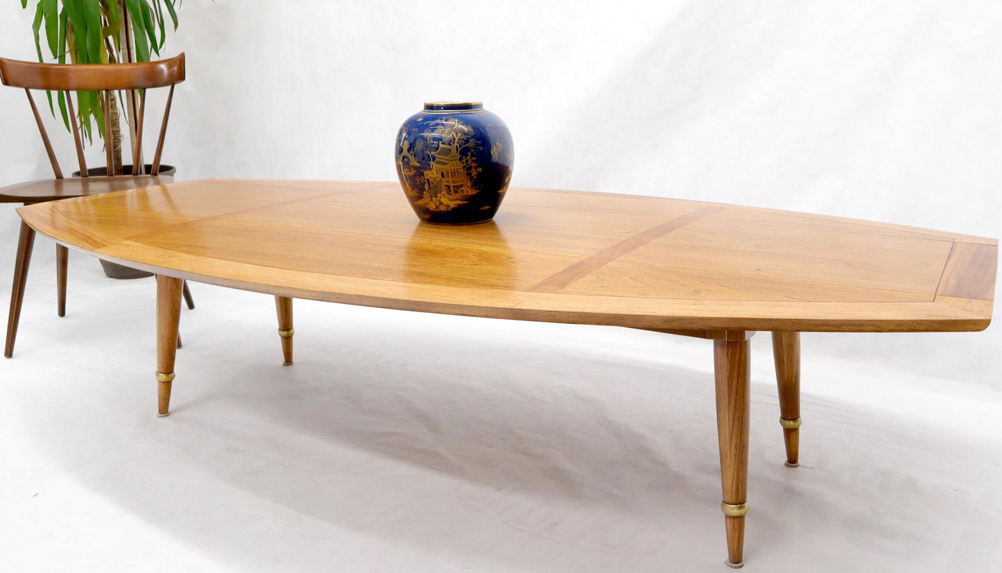 EstablishedLines Boat Shape Large Drop Leaf Expandable Coffee Table