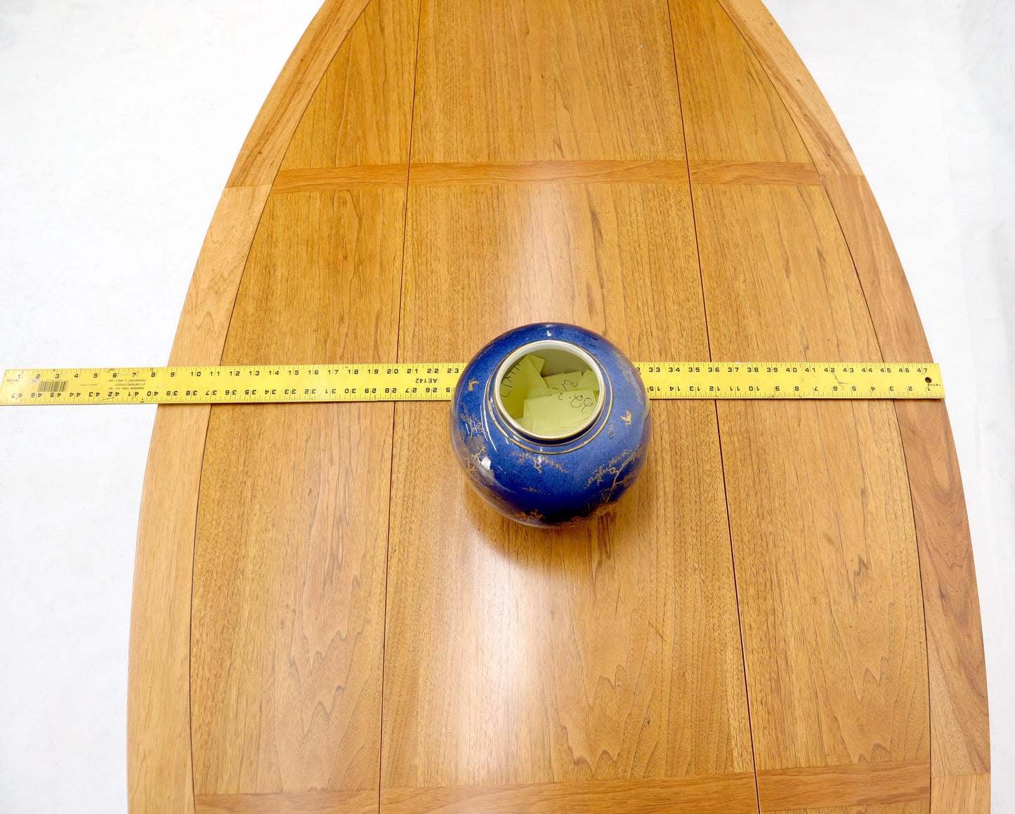 EstablishedLines Boat Shape Large Drop Leaf Expandable Coffee Table