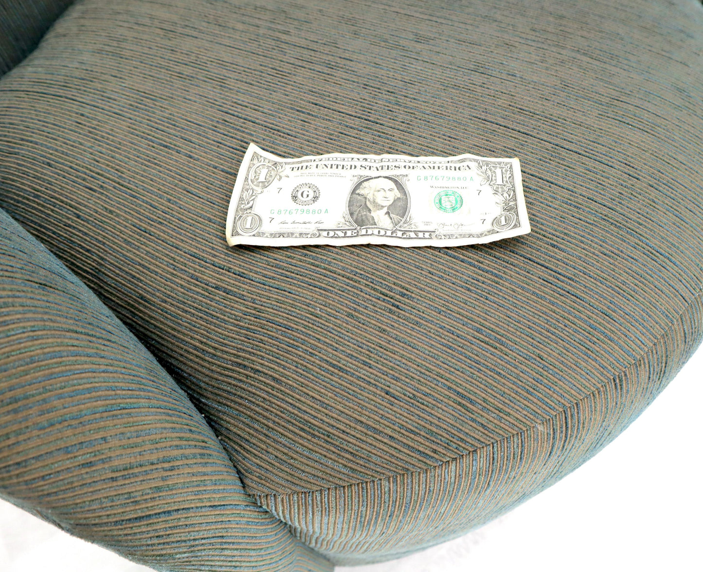 EstablishedLines Pair of Barrel Back Tub Swivel Lounge Slipper Chairs Milo Baughman Style