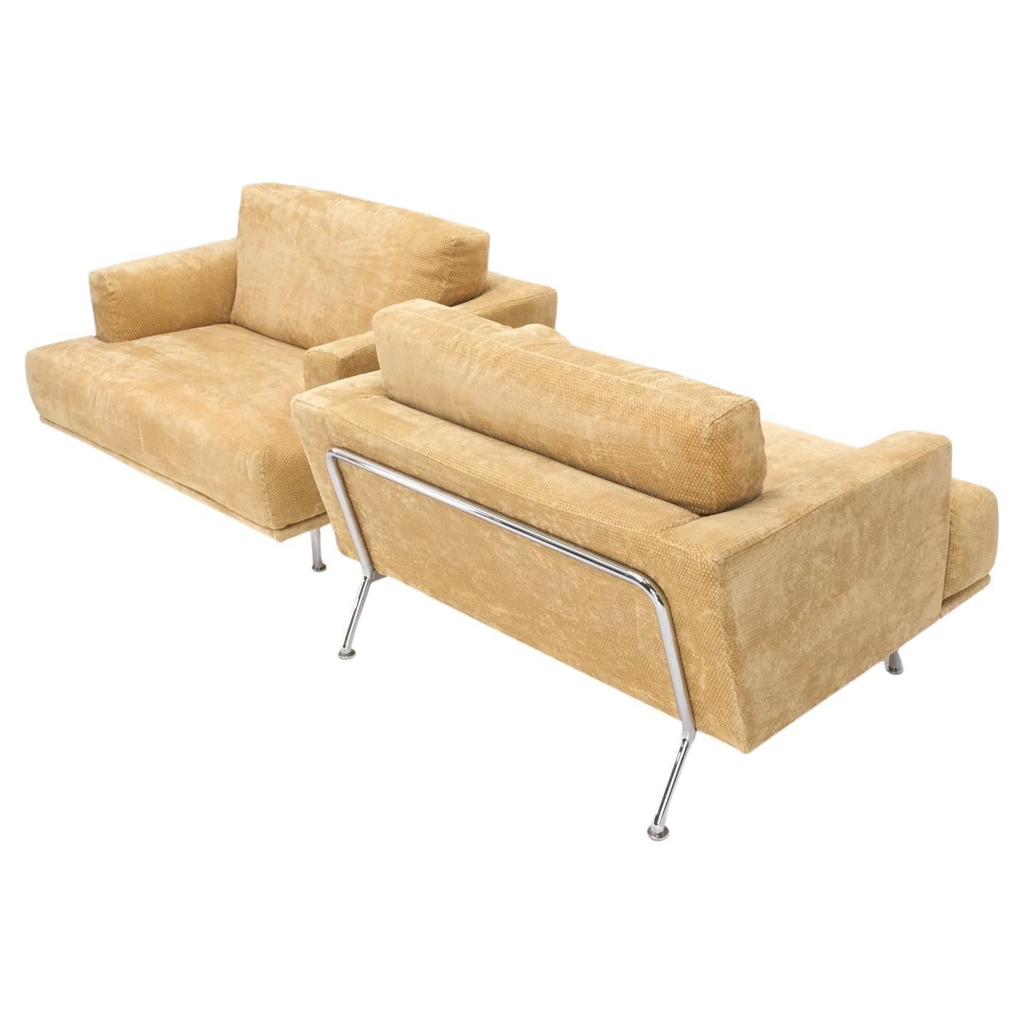EstablishedLines Pair of Wide Seat Almost Sattee Width Lounge Chairs by Cassina