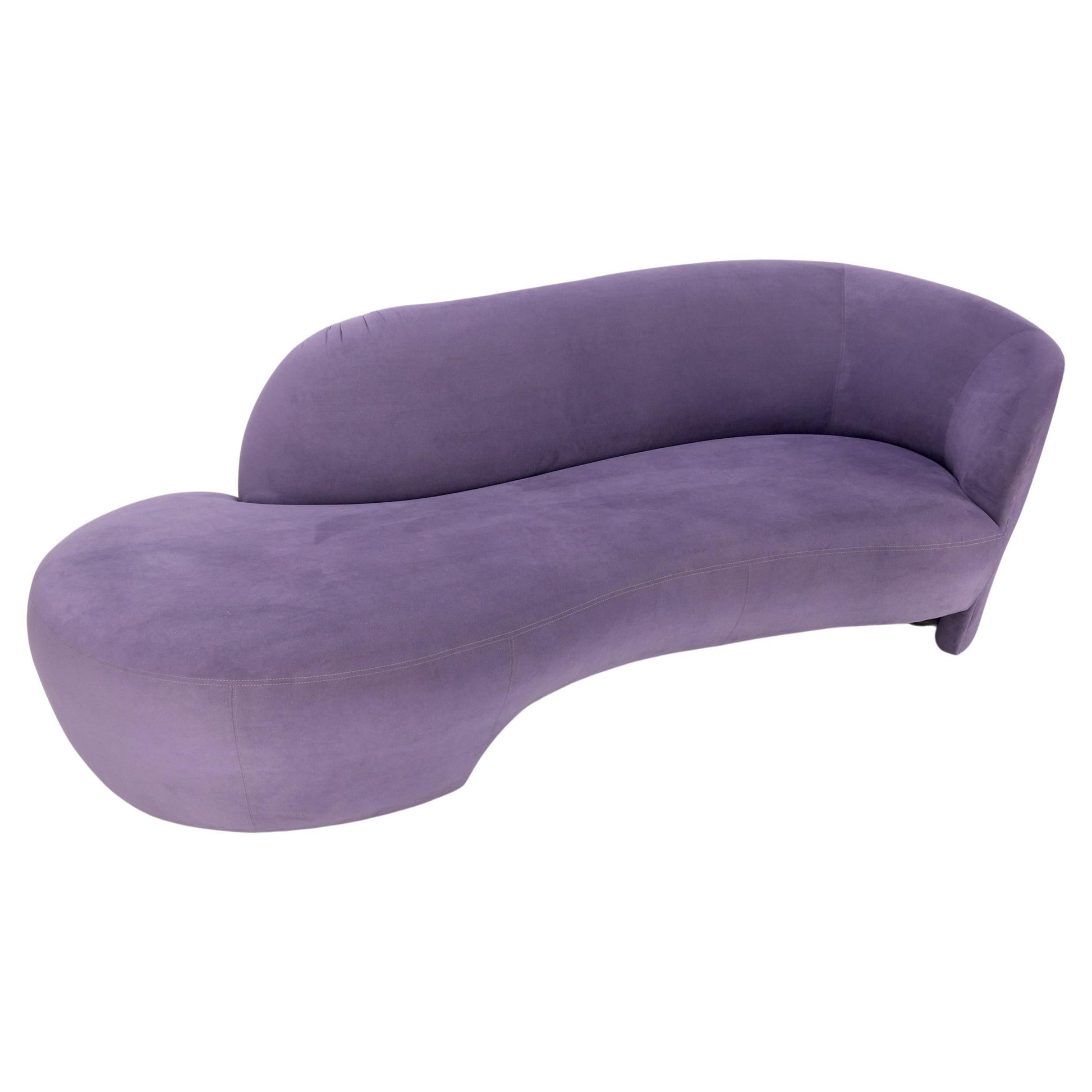 EstablishedLines Lavender Ultra Suede Cloud Sofa Chaise Lounge by Weiman