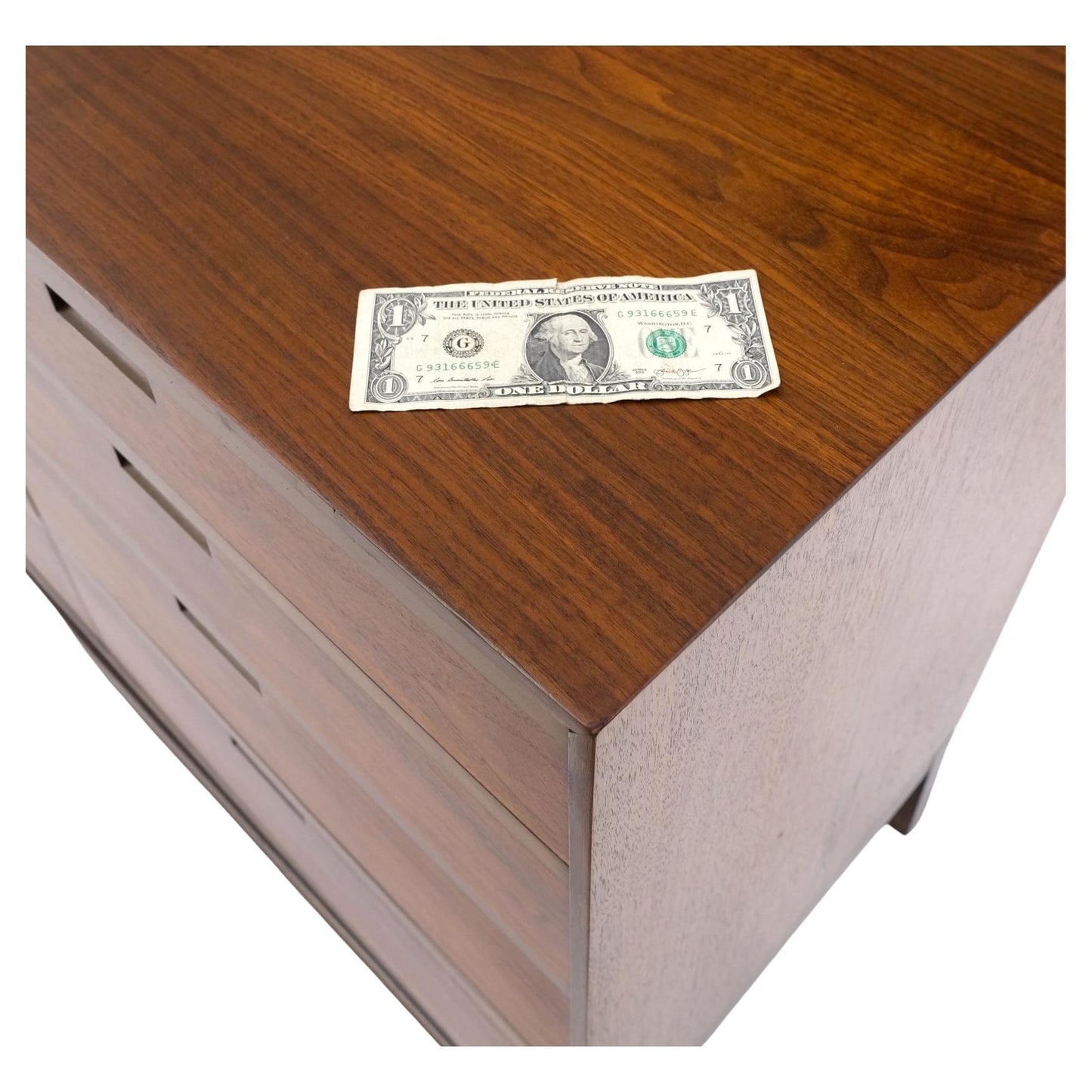 EstablishedLines Mid Century Danish Modern Walnut 11 Drawers Dresser Credenza 2 Doors Compartment