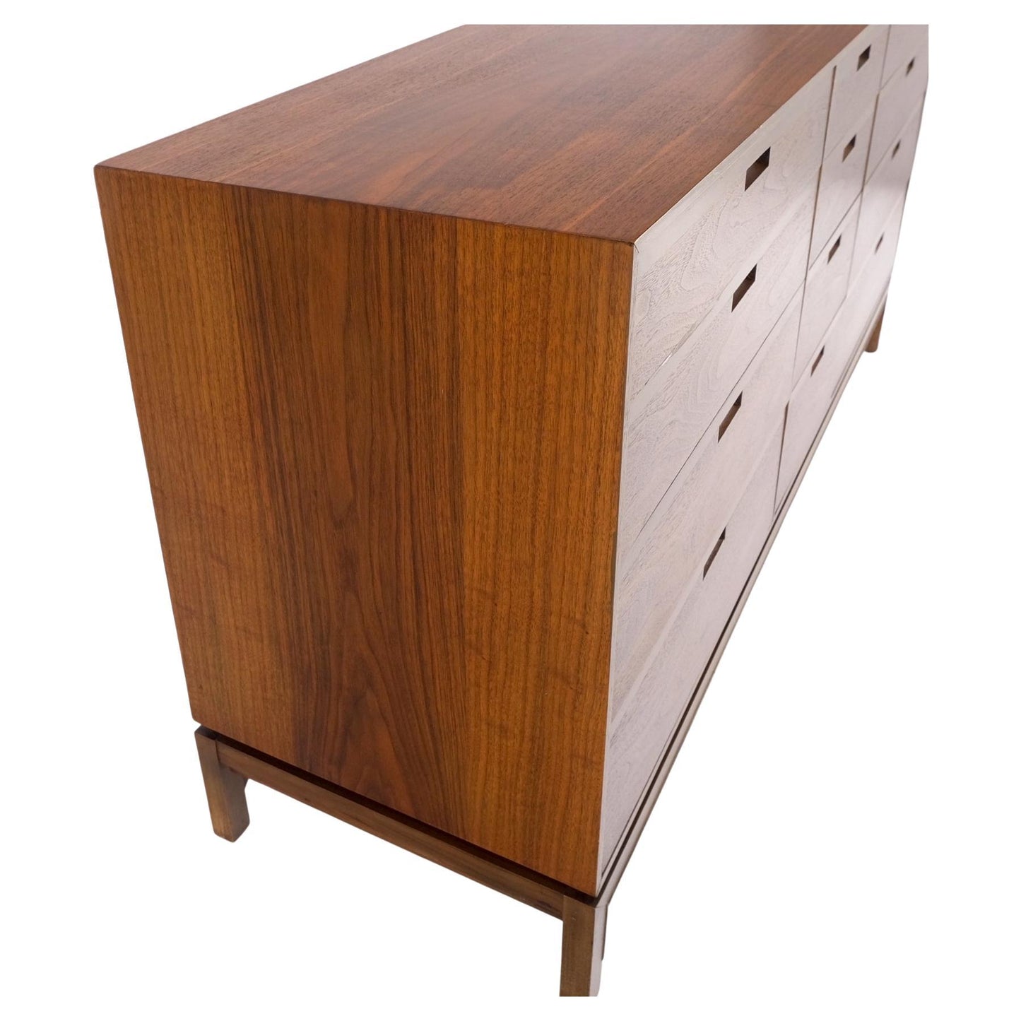 EstablishedLines Danish Mid-Century Modern Walnut 12 Drawers Long Credenza Dresser MINT!