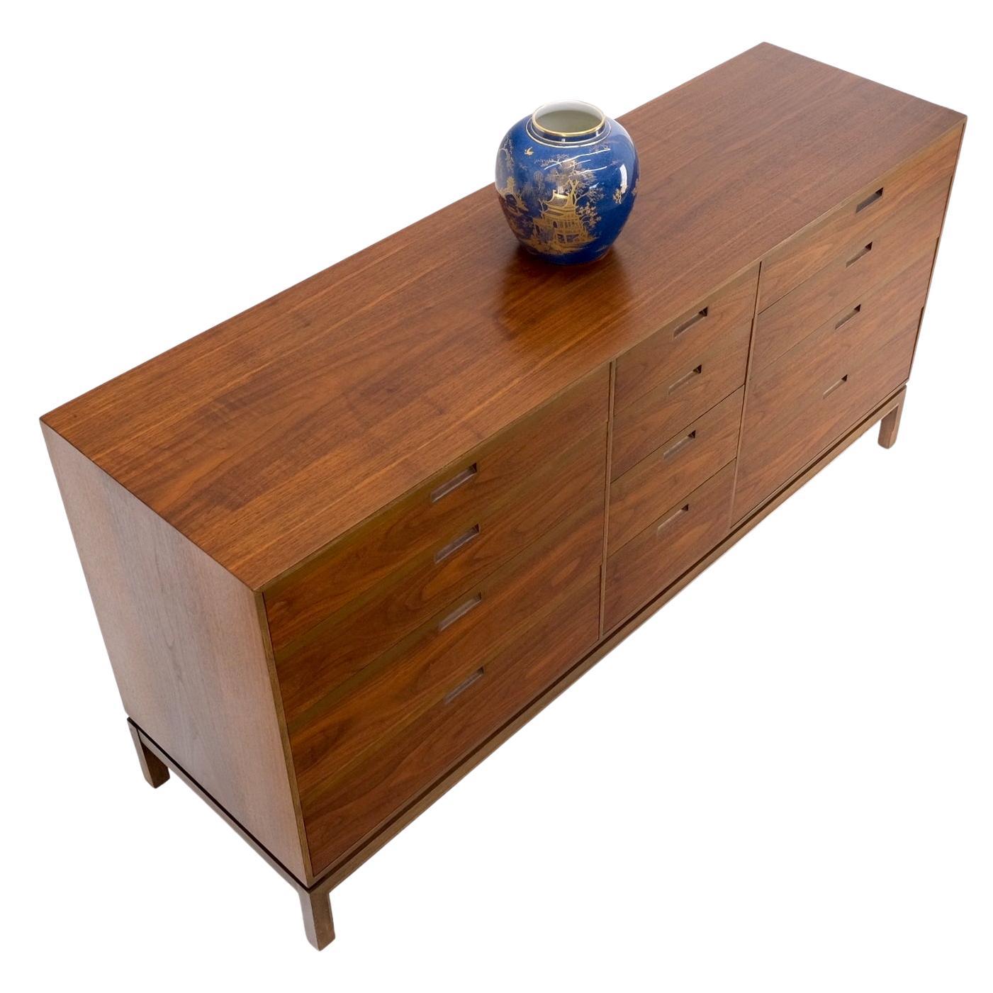 EstablishedLines Danish Mid-Century Modern Walnut 12 Drawers Long Credenza Dresser MINT!