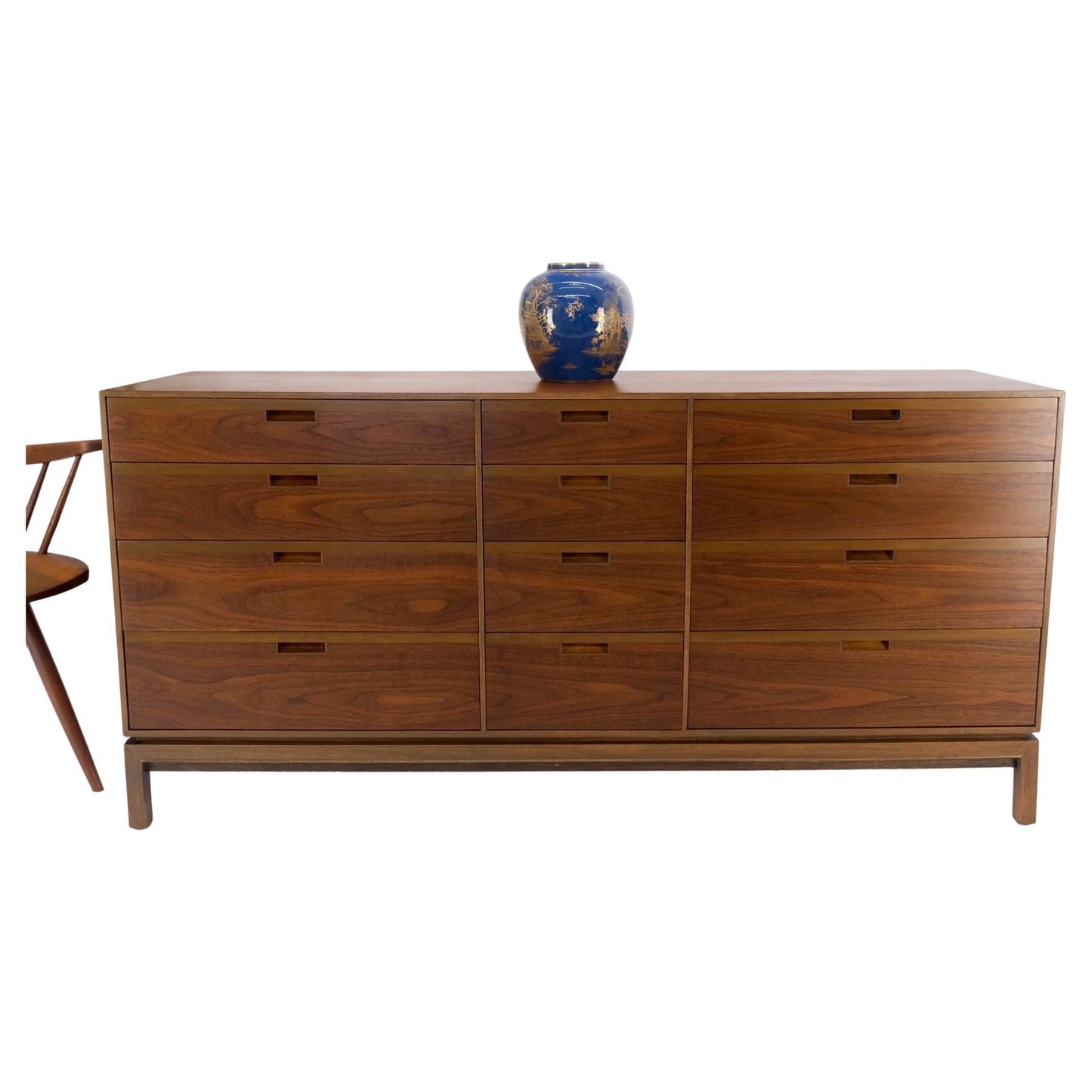EstablishedLines Danish Mid-Century Modern Walnut 12 Drawers Long Credenza Dresser MINT!