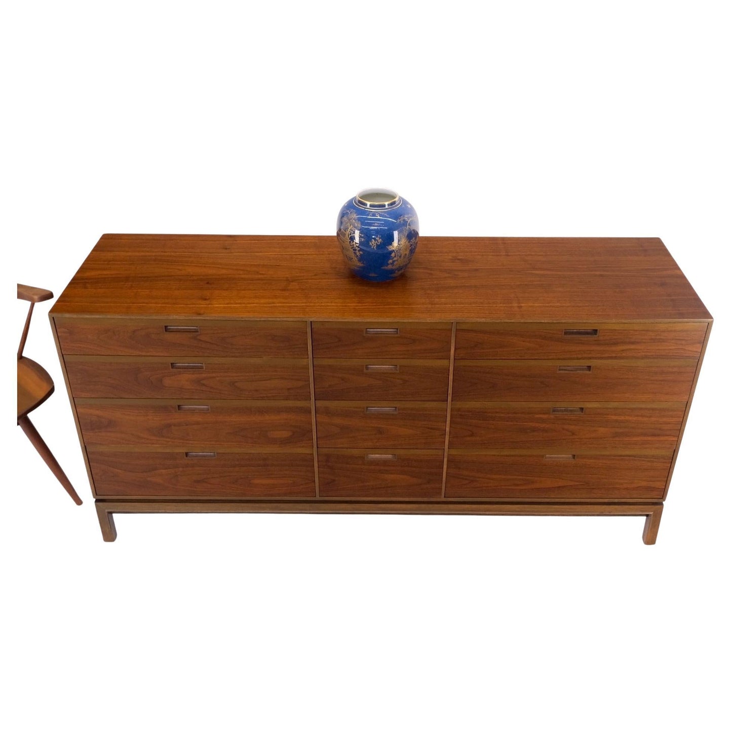 EstablishedLines Danish Mid-Century Modern Walnut 12 Drawers Long Credenza Dresser MINT!