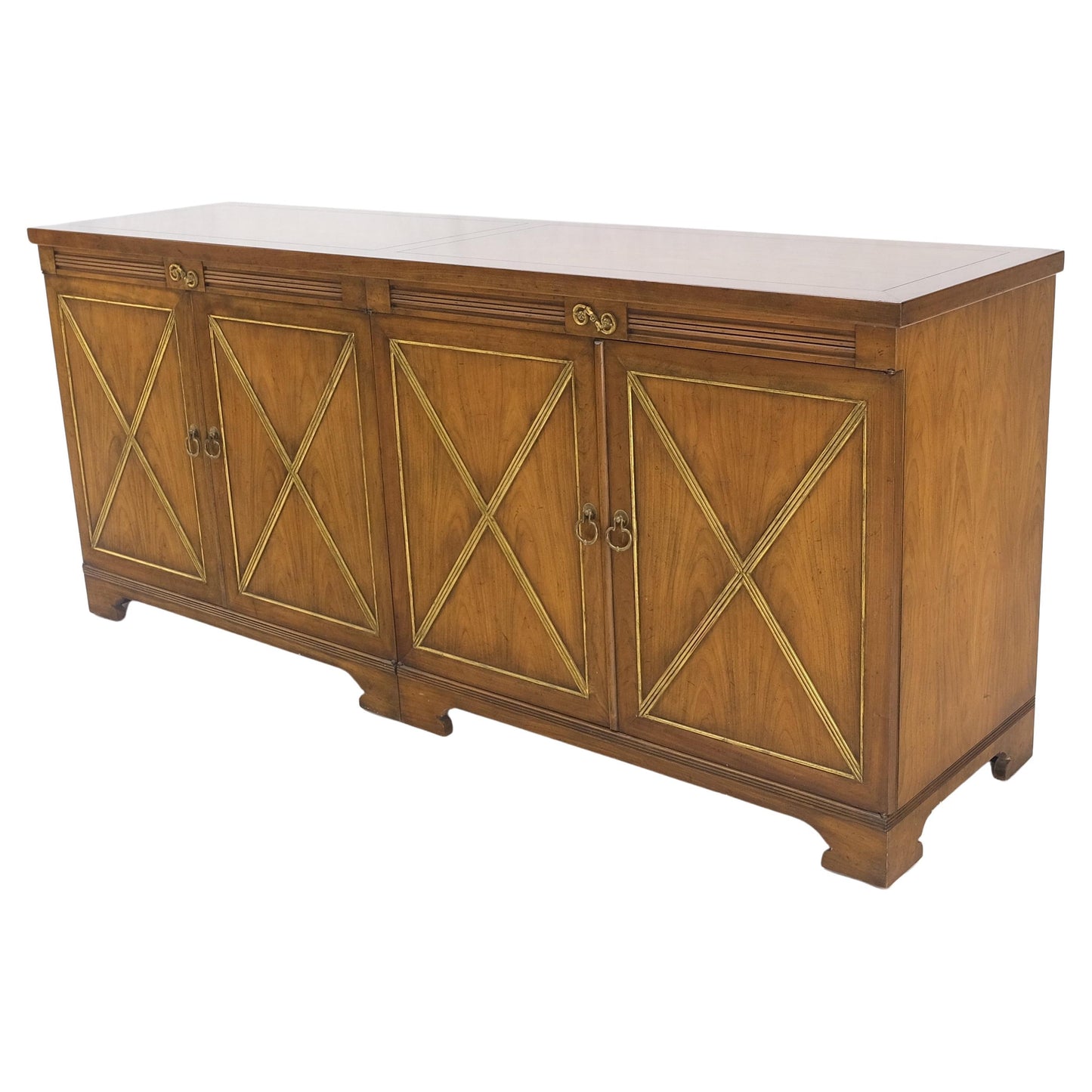EstablishedLines Baker Double Doors Compartments Long Credenza Sideboard Buffet Cabinet MINT!