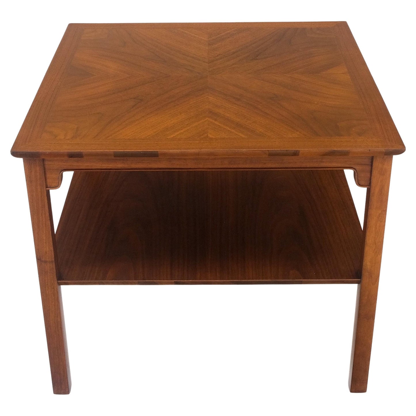 EstablishedLines Henredon Heritage Square Walnut Two Tier Side End Coffee Table MINT!