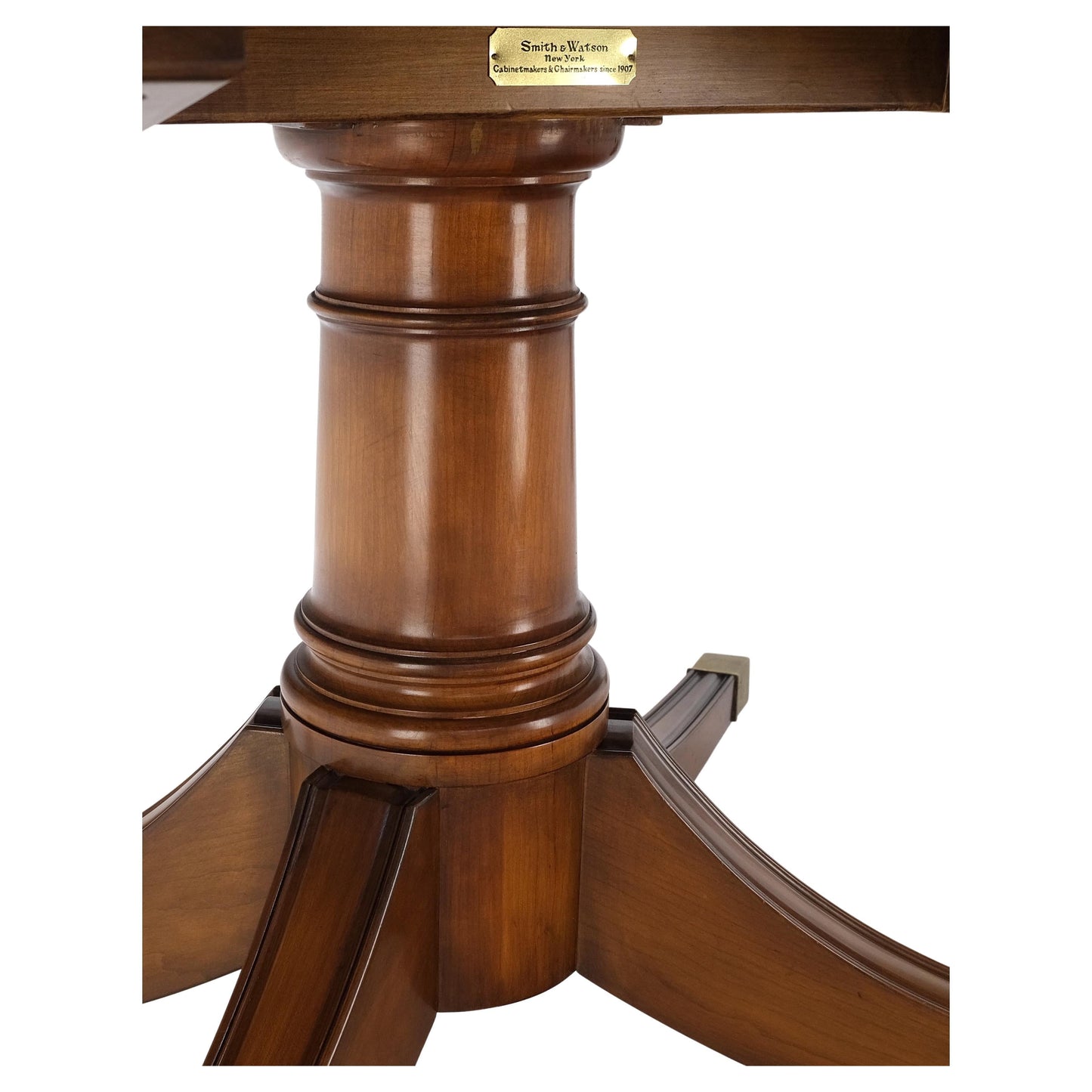 EstablishedLines Single Pedestal One Leaf Oval Banded Dining Table 8 Regency Chairs Set MINT!