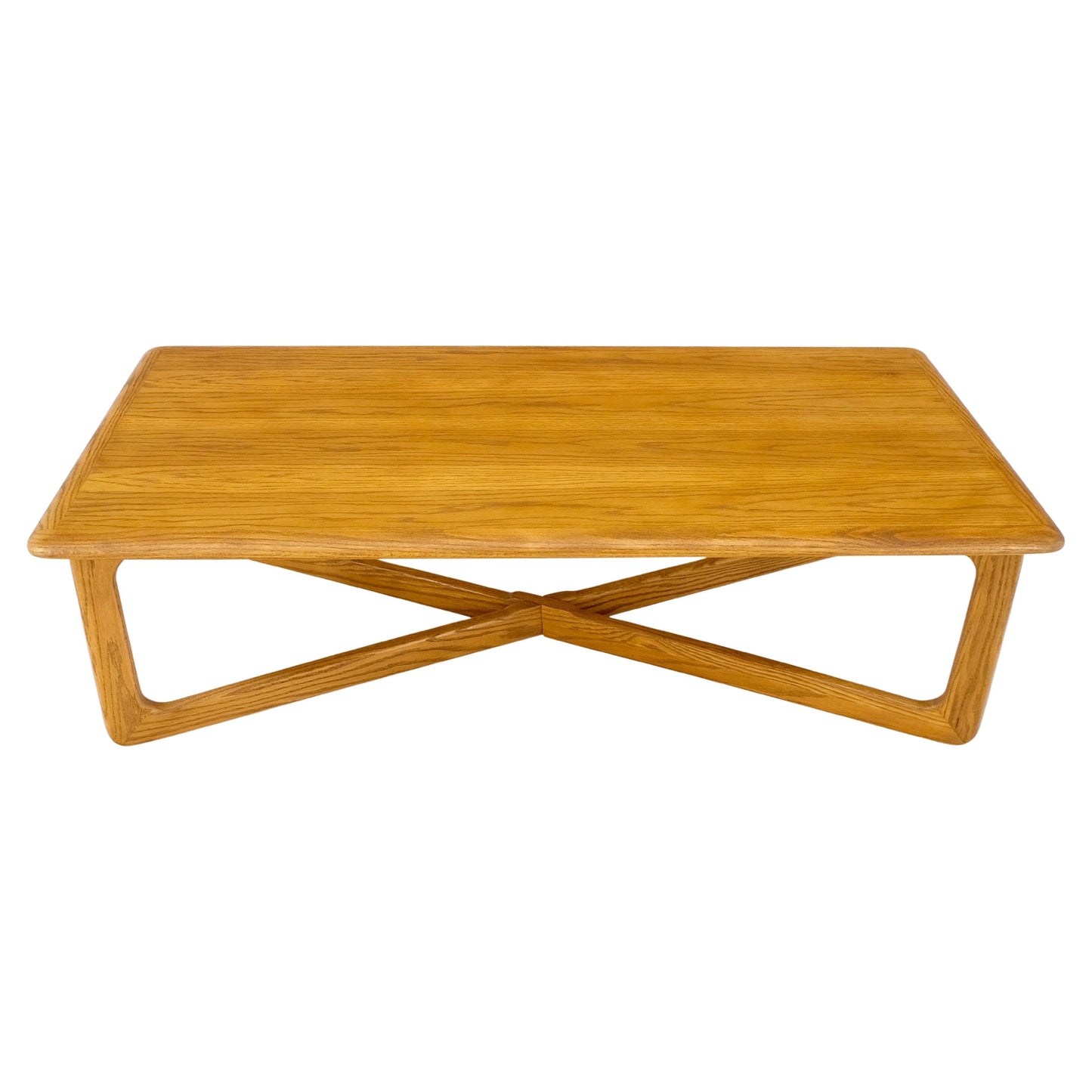 EstablishedLines Restored x Base Rectangle Chestnut Coffee Table by Lane Mid-Century Modern Mint!