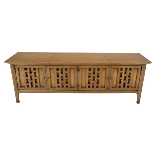 EstablishedLines Low 4 Door 2 Drawers Mid-Century Modern Credenza Light Walnut Finish Mint!