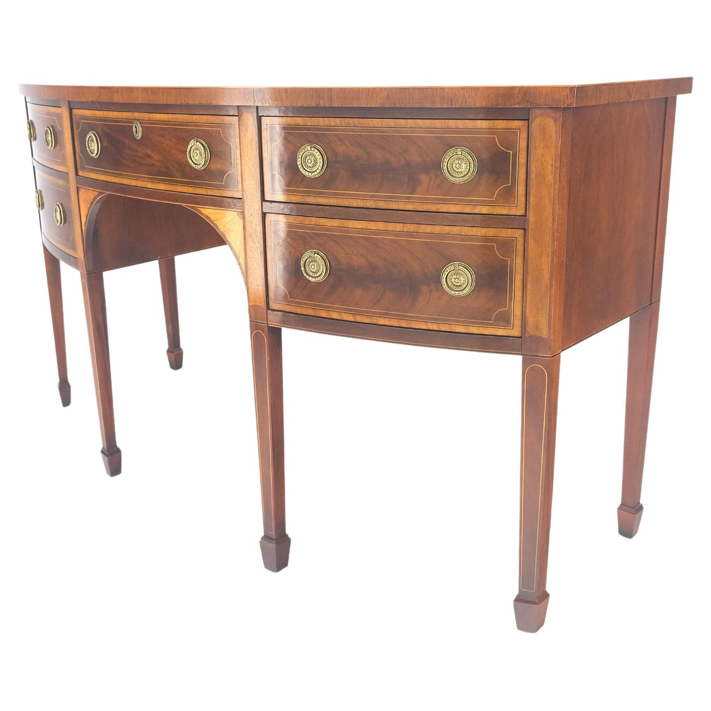EstablishedLines Baker Mahogany Satinwood Bow Front Sideboard Historic Charleston Collection MINT