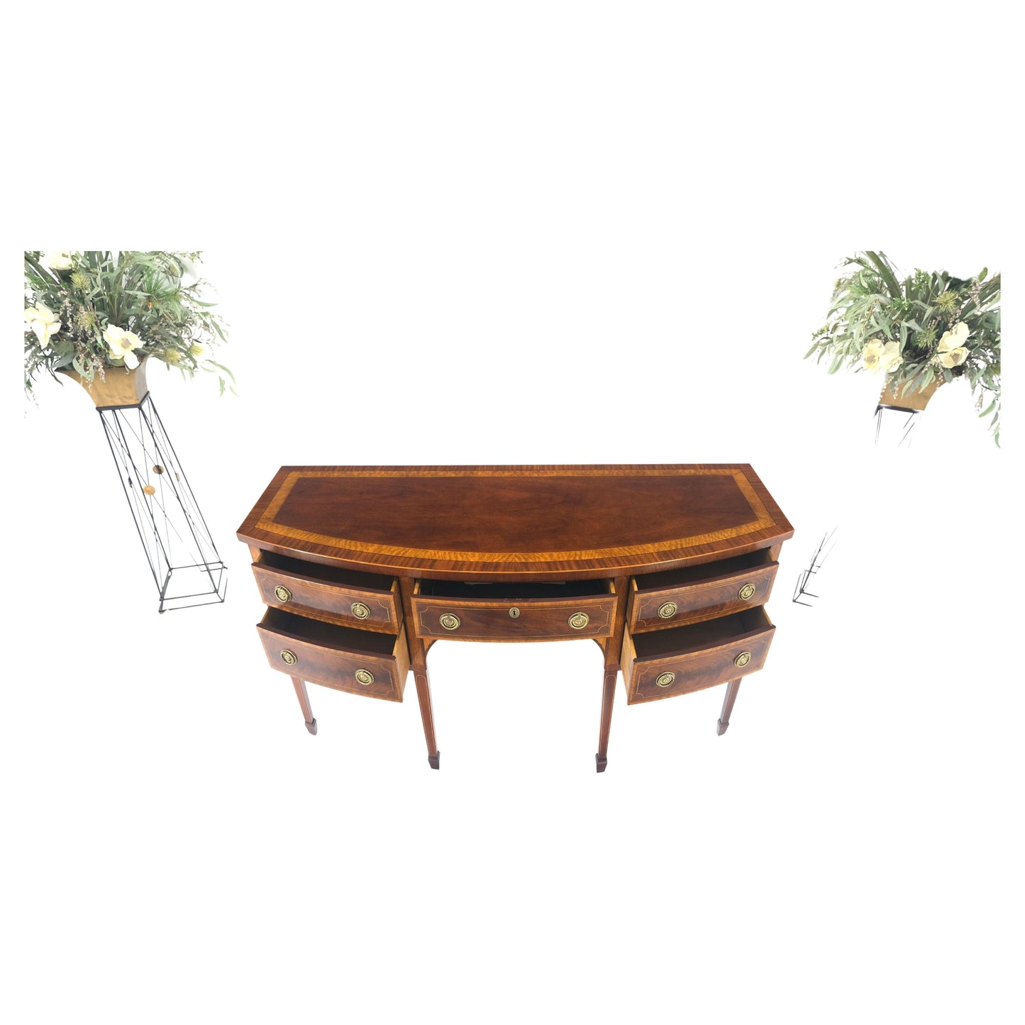 EstablishedLines Baker Mahogany Satinwood Bow Front Sideboard Historic Charleston Collection MINT