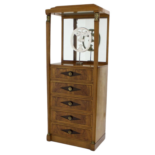 EstablishedLines Empire Style Vitrine Light Up Display Cabinet Pedestal Chest of Drawers NINT!