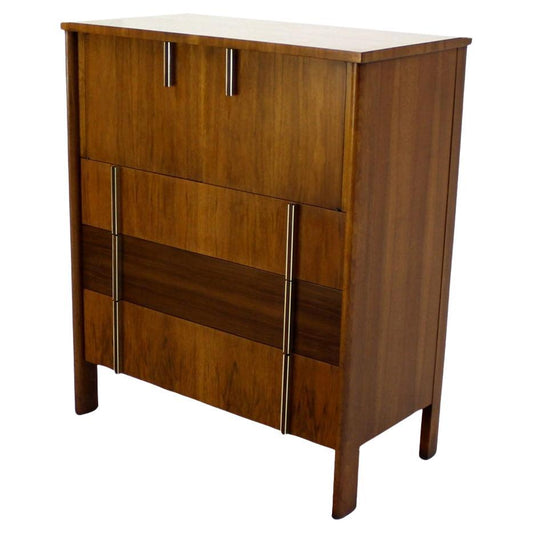 EstablishedLines John Widdicomb Mid Century Modern Walnut Gentlemen's High Chest Dresser MINT!