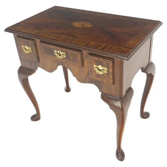 EstablishedLines Councill Mahogany Banded & Inlaid Top Three Drawer Low Boy Dresser Chest MINT!