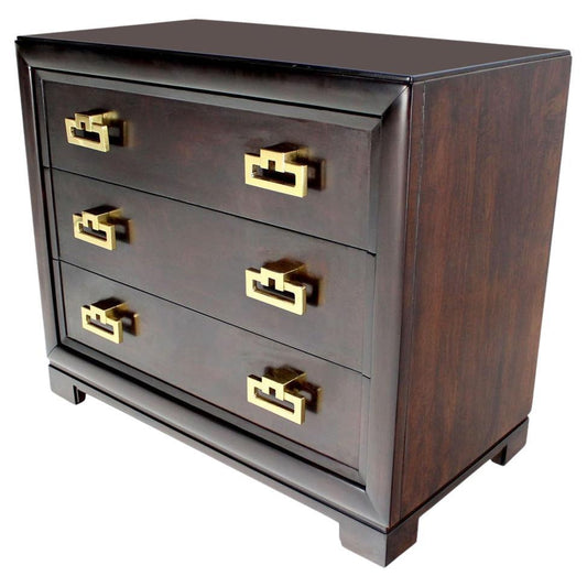 EstablishedLines Kittinger Mid Century Modern Heavy Solid Drop Pulls Bachelor 3 Drawer Chest MINT