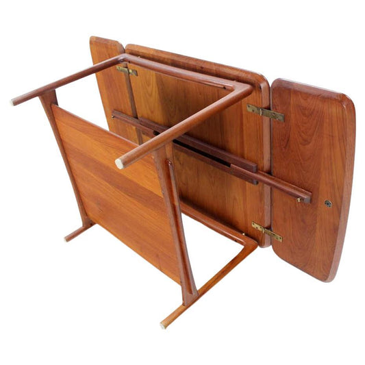 EstablishedLines John Stuart Danish Mid Century Modern Solid Teak Drop Leaf Coffee Center Table