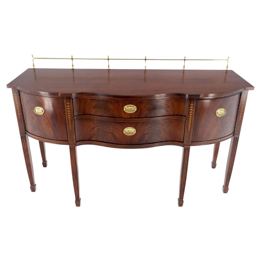 EstablishedLines MINT Brass Gallery Crotch Mahogany Serpentine Front Federal Sideboard Thomasvill