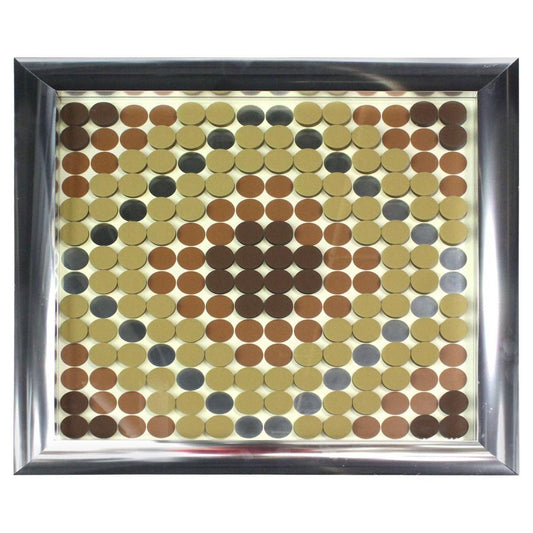 EstablishedLines Three Dimensional 3D Wall Hanging Aluminum Frame Plaque Art Painting on Glass