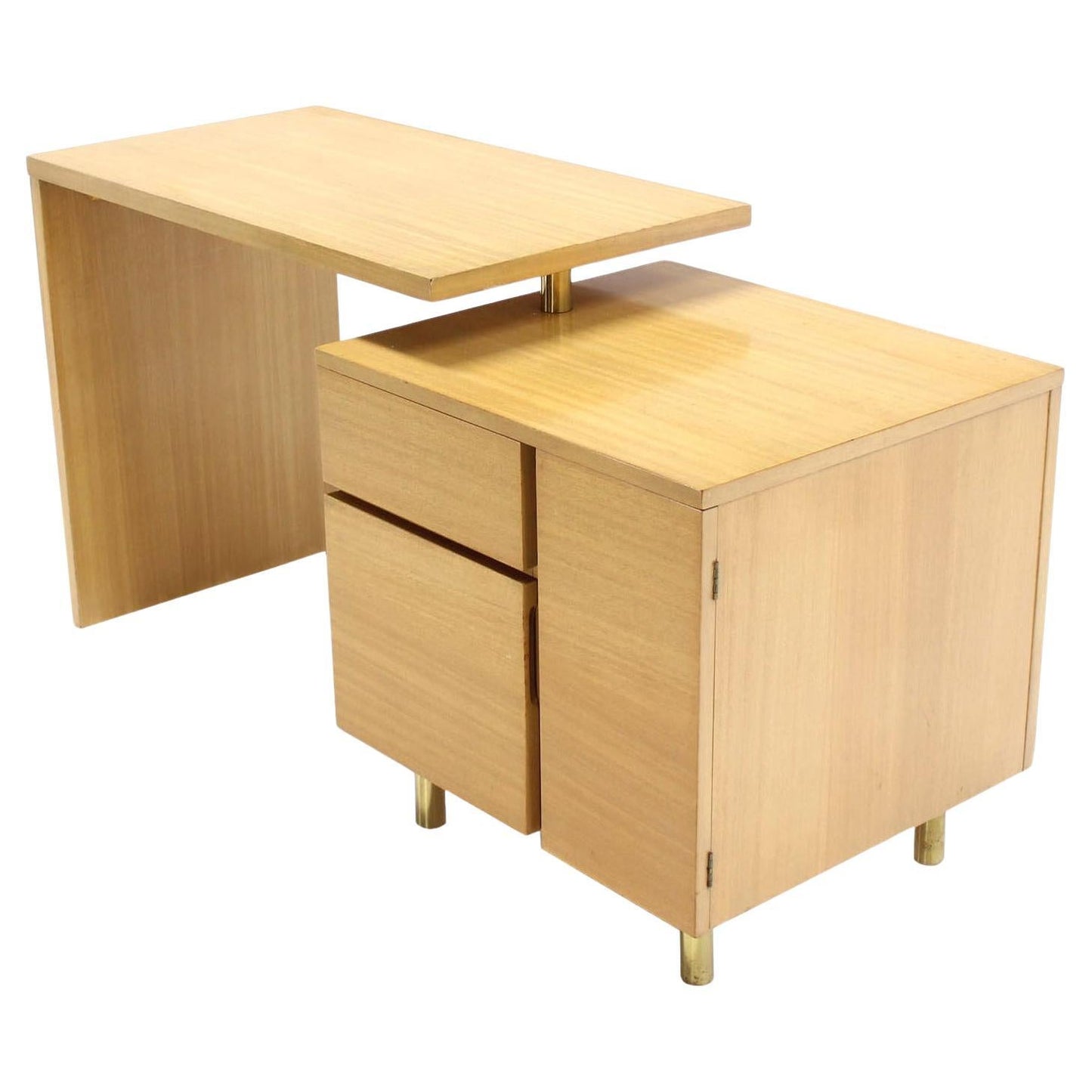 EstablishedLines Revolving Folding Mid-Century Modern Desk Writing Table Cabinet Hide Away MINT