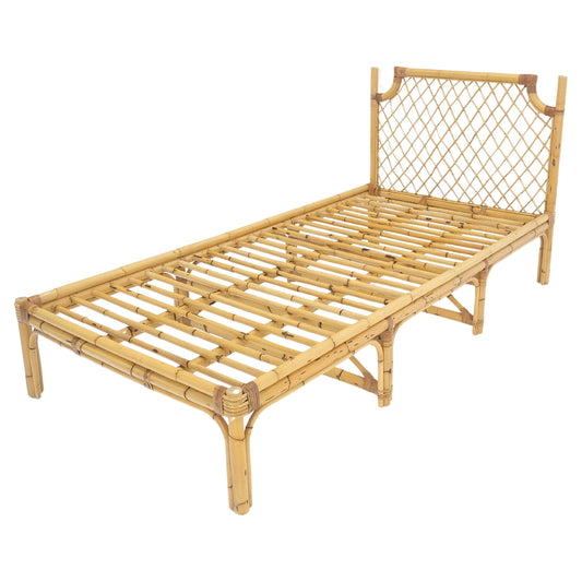 EstablishedLines Vintage 1970s Large Bamboo Chaise Lounge Daybed Frame MINT!
