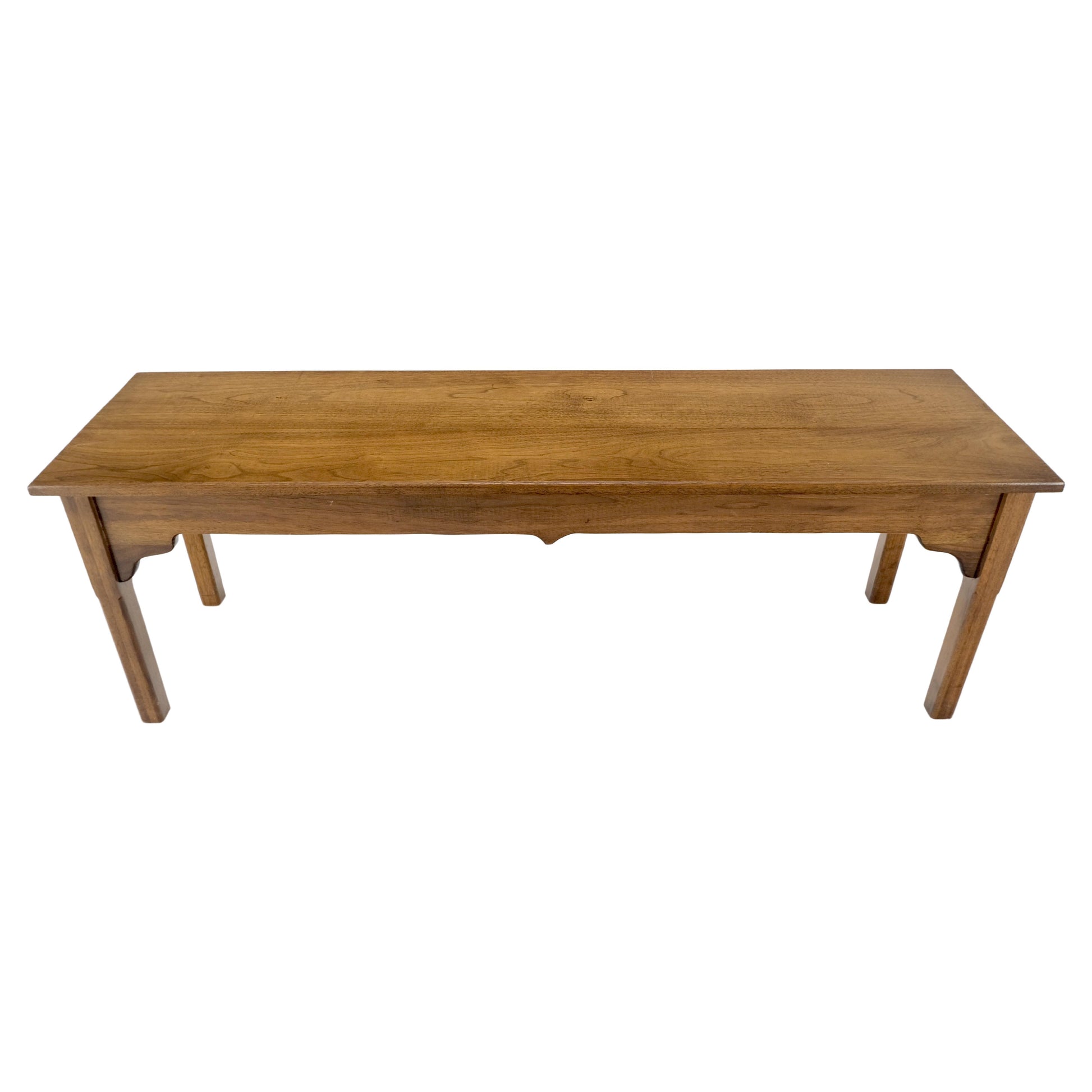 EstablishedLines Arts & Crafts Style Custom Solid Varnished Walnut 54" Long Bench Shaker Style