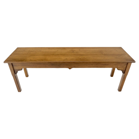 EstablishedLines Arts & Crafts Style Custom Solid Varnished Walnut 54" Long Bench Shaker Style